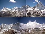 12 10 Chomolonzo, Kanchungtse, Makalu, Chago , Pethangtse, Shartse, Lhotse East Face, Everest Kangshung East Face From Everest East Base Camp In Tibet